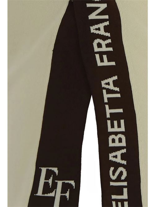 SWEATER WITH SHINY BANDS ELISABETTA FRANCHI | MK03S56E2EG2 Milk/Coffee